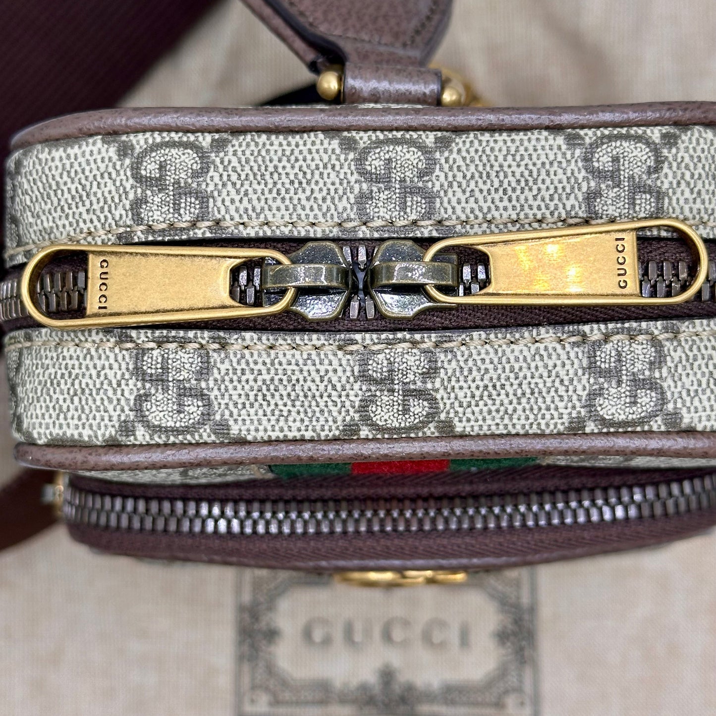 Gucci Ophidia Sling Bag- GG Supreme Fabric