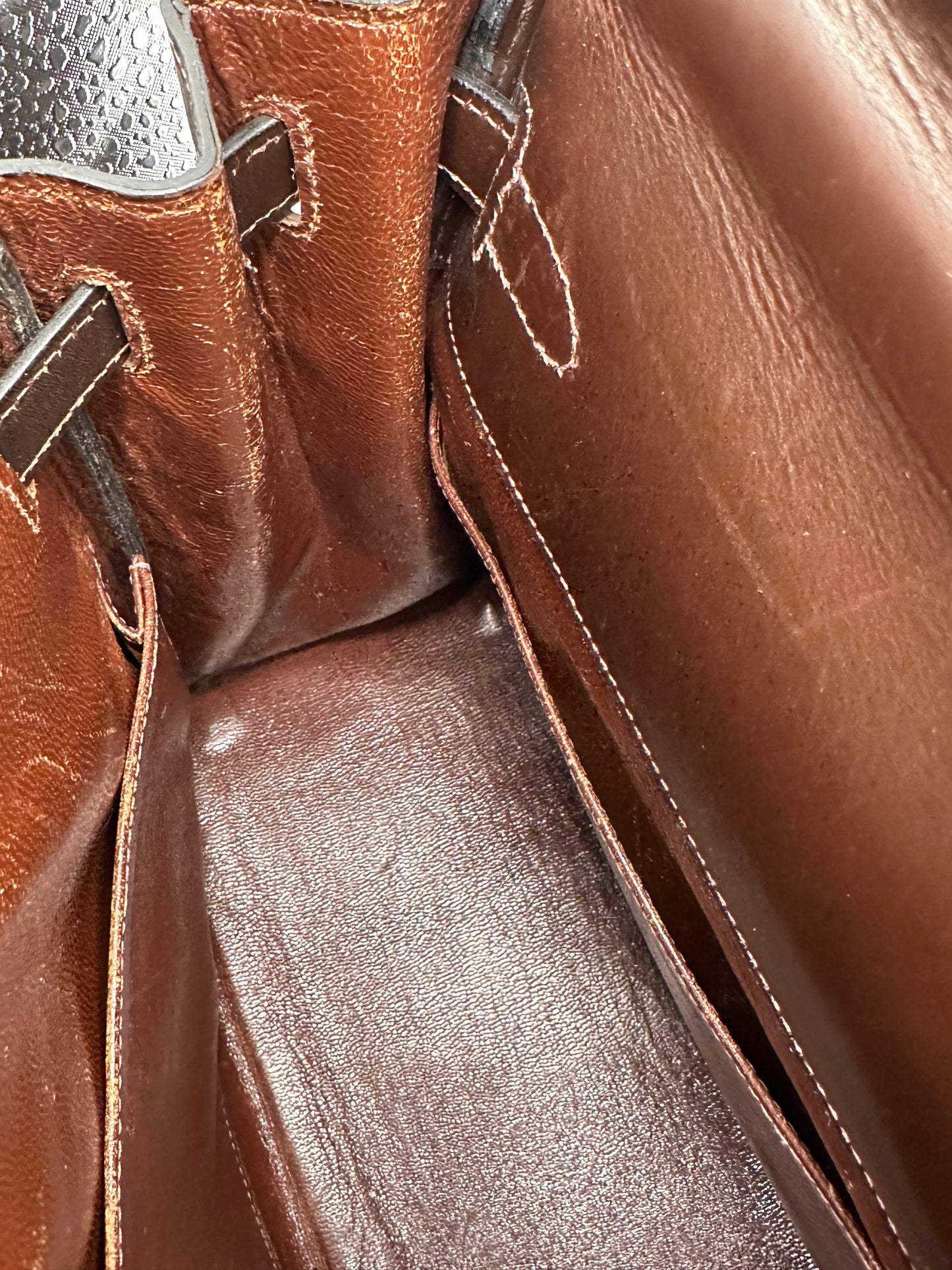 1967 Hermès Kelly 28 Retourne- Brown Box Leather