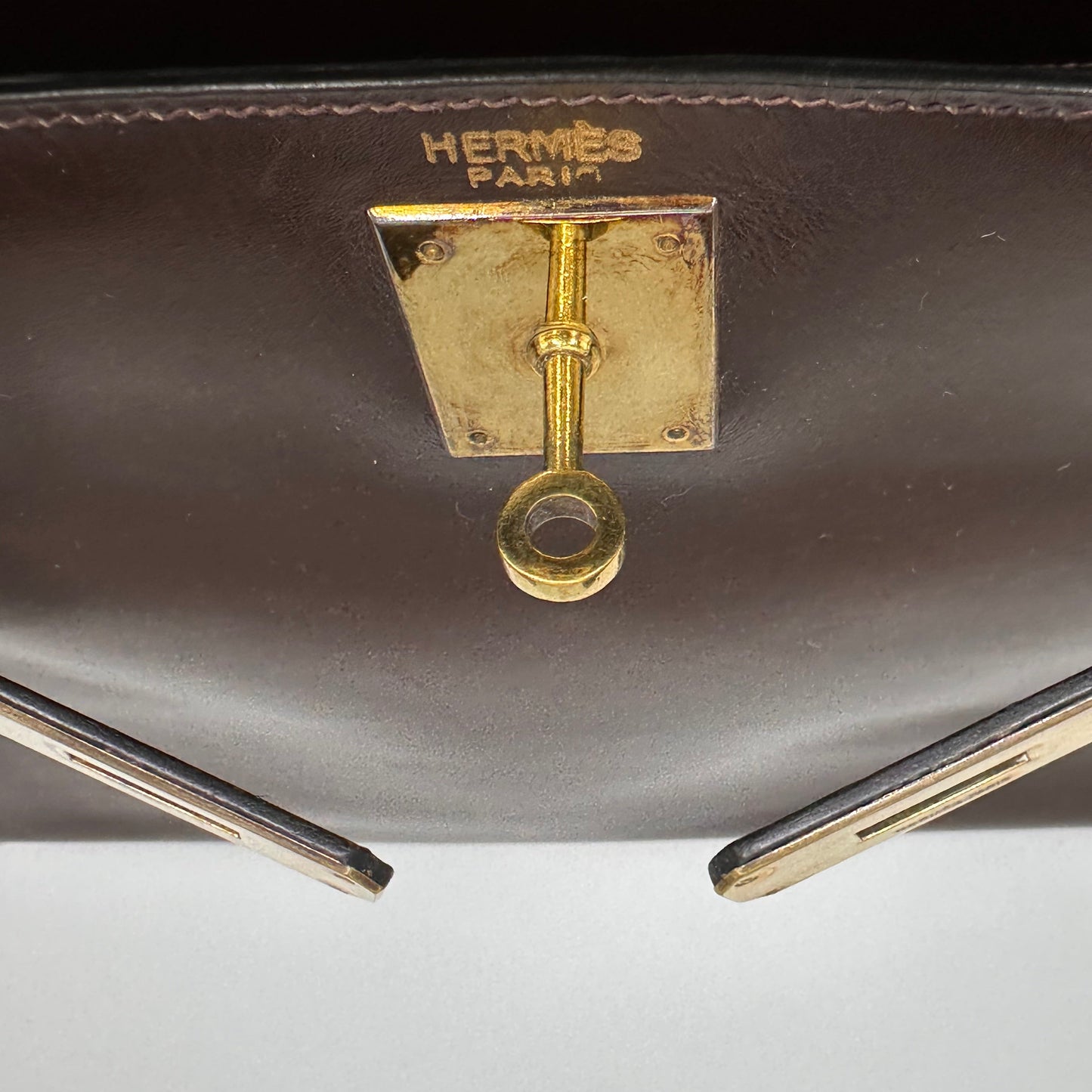 1967 Hermès Kelly 28 Retourne- Brown Box Leather
