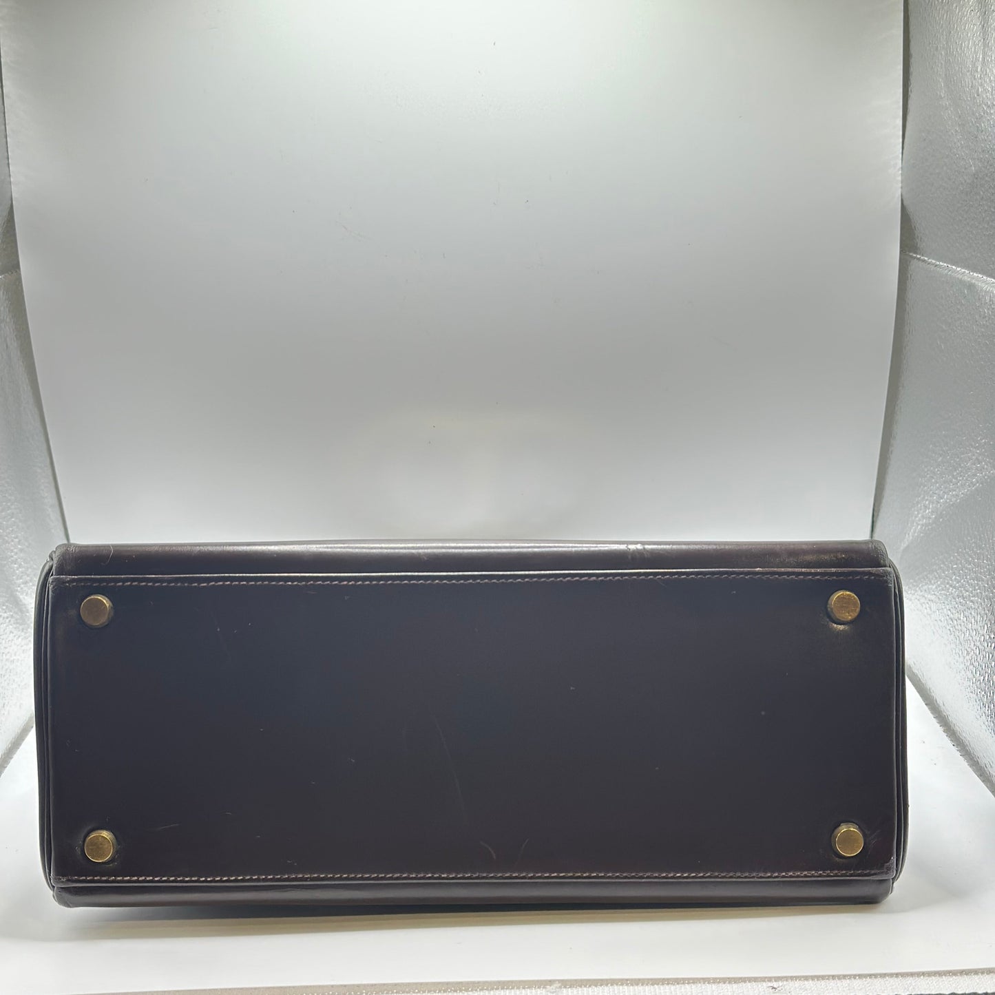 1967 Hermès Kelly 28 Retourne- Brown Box Leather