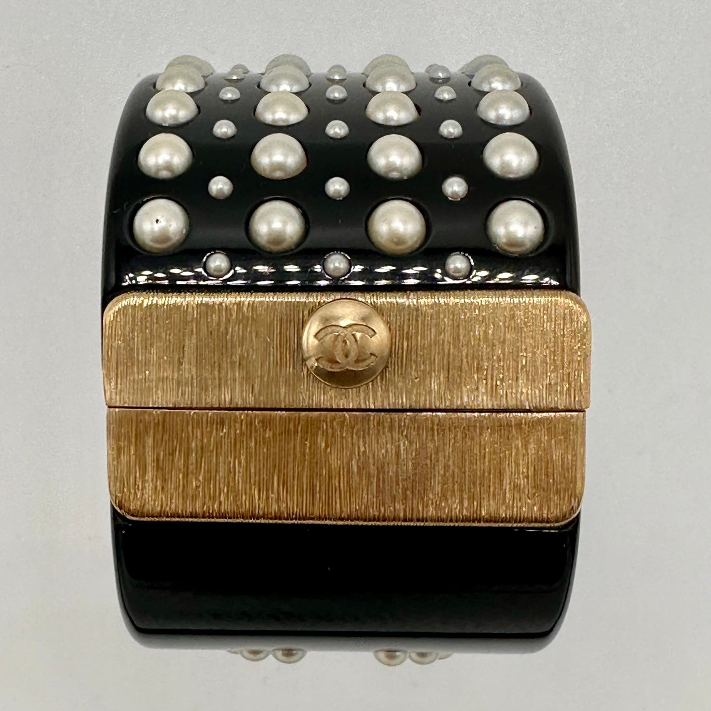 CHANEL Resin CC Cuff- Black