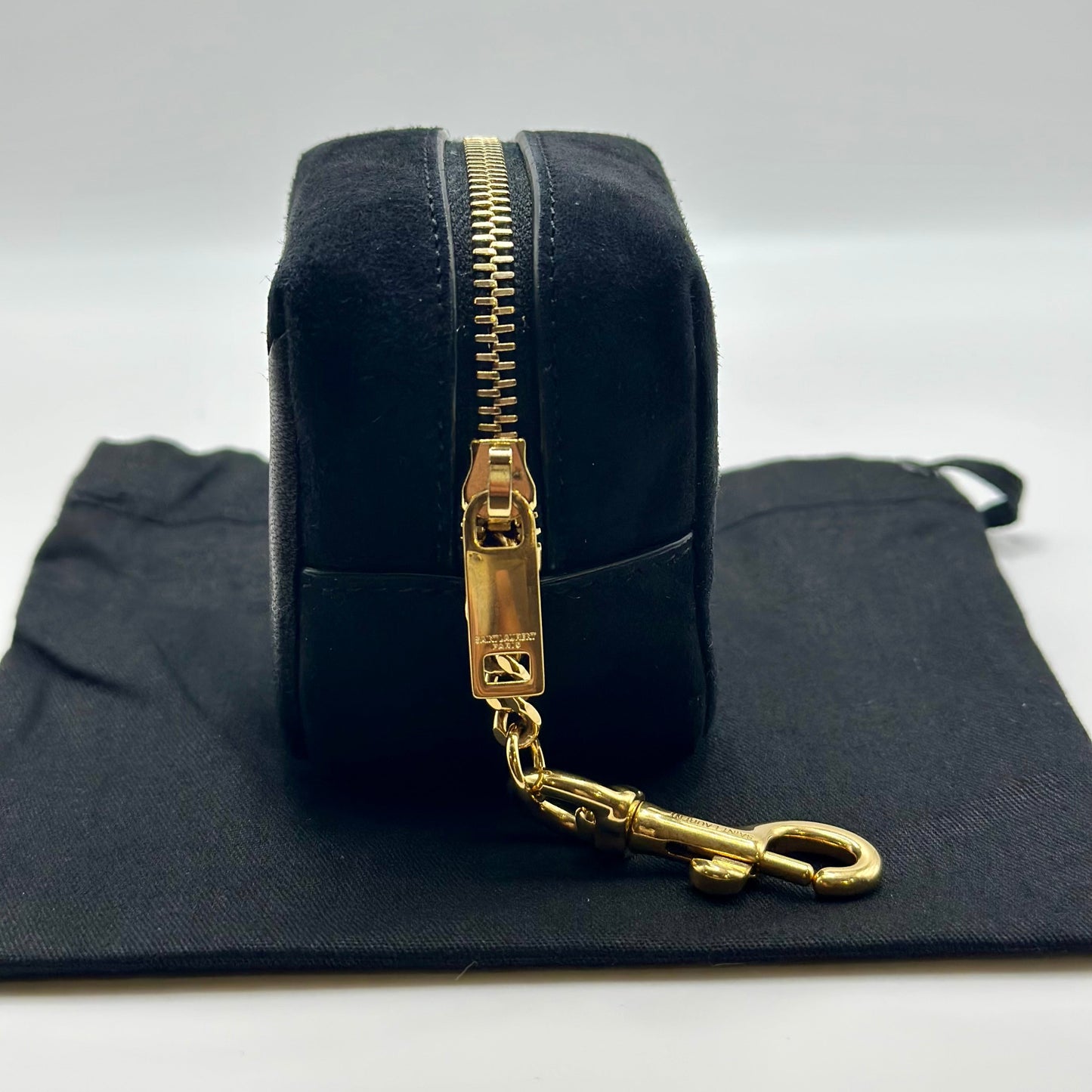 Saint Laurent Jamie Cube Keychain- Black