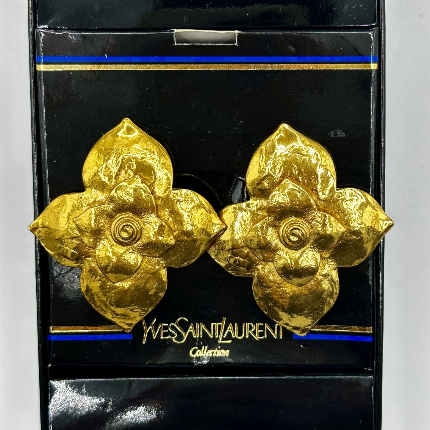 1990's Yves Saint Laurent Vintage Floral Earrings
