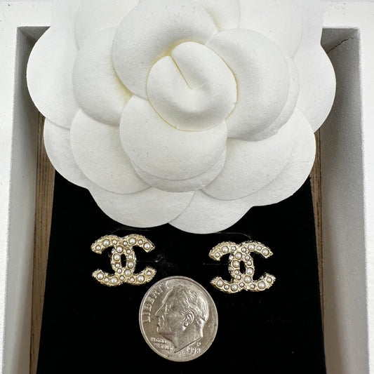 Chanel CC Stud Earrings – Pearls & Rhinestones, Summer 2021