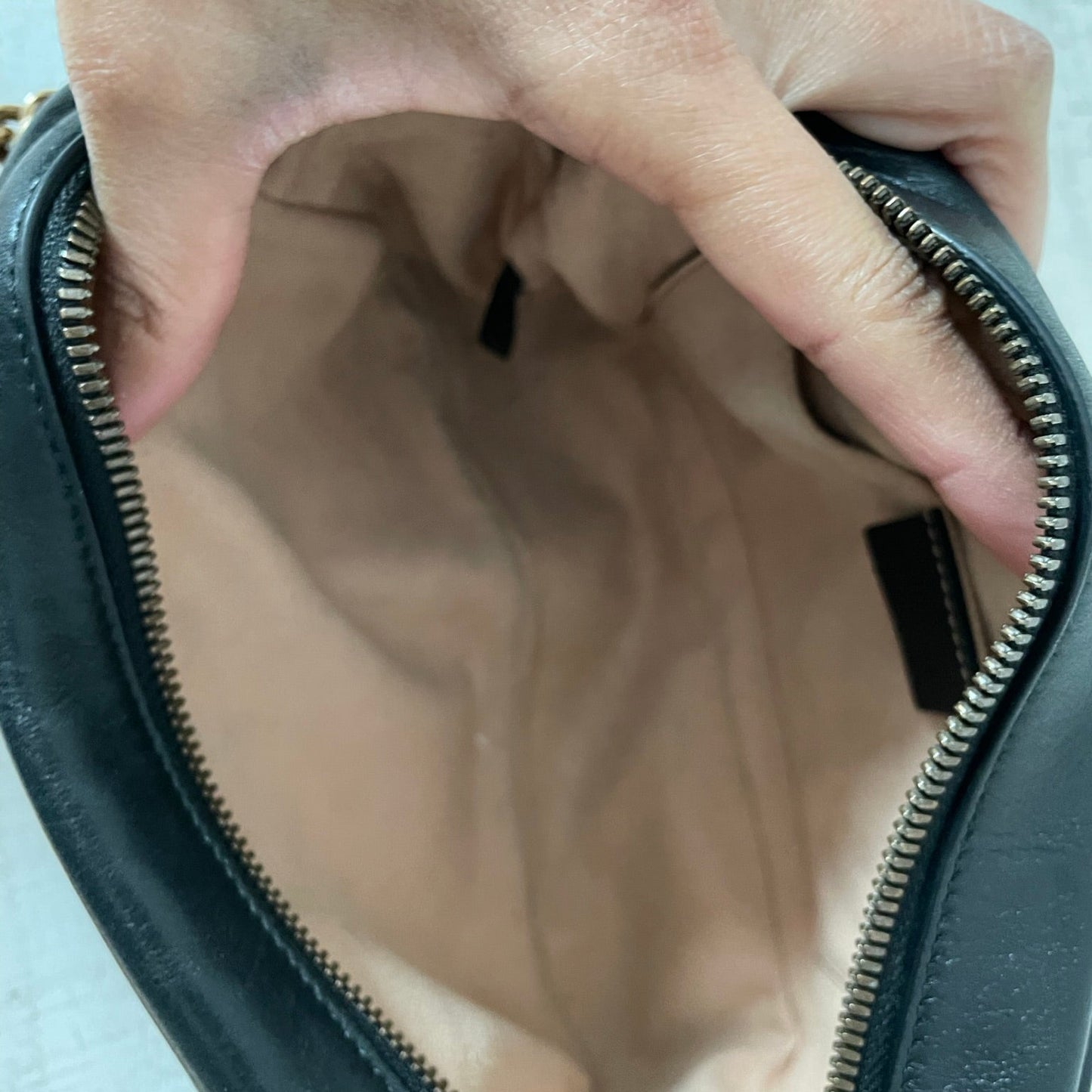 Gucci Marmont Small Shoulder Bag – Black Matelassé Chevron Leather