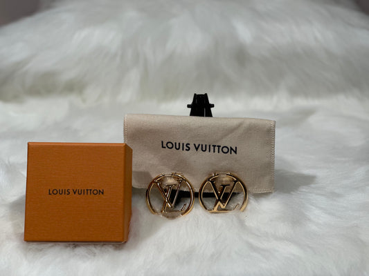 Louis Vuitton Louise GM Earrings – Gold Finish