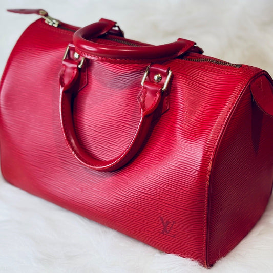 2003 Louis Vuitton Epi Leather Speedy 25 – Red